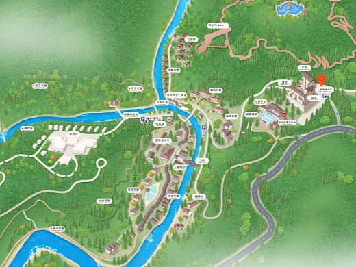 景泰结合景区手绘地图智慧导览和720全景技术，可以让景区更加“动”起来，为游客提供更加身临其境的导览体验。